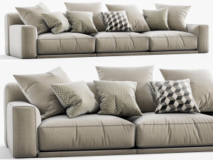 poliform paris seoul 3 seater 3D Model