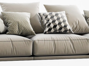 poliform paris seoul 3 seater 3D Модель