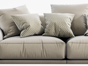 poliform paris seoul 3 seater 3D Модель