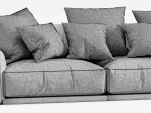 poliform paris seoul 3 seater 3D Модель