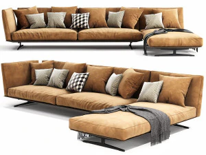 flexform evergreen chaise lounge 3D Model