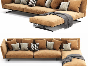 flexform evergreen chaise lounge Model 3D