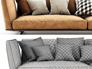 flexform evergreen chaise lounge Model 3D