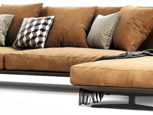flexform evergreen chaise lounge Model 3D