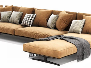 flexform evergreen chaise lounge 3D Model