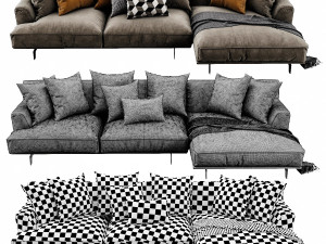 poliform tribeca chaise lounge 3D 모델