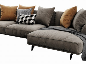 poliform tribeca chaise lounge 3D 모델