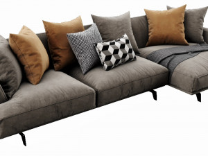poliform tribeca chaise lounge 3D 모델