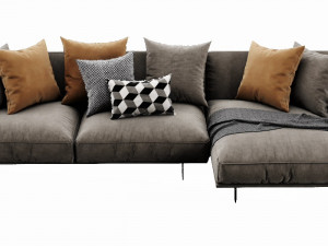 poliform tribeca chaise lounge 3D 모델