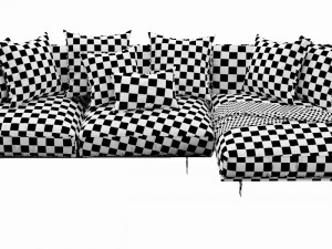 poliform tribeca chaise lounge 3D 모델