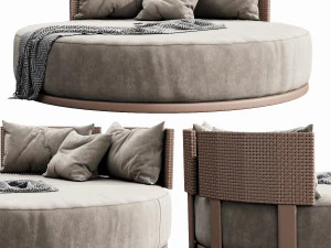 skyline windsor daybed carbon 3D Model