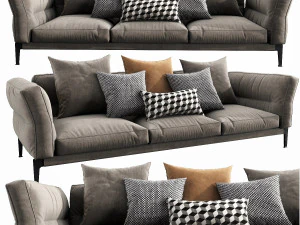 flexform adda 3 places Modèle 3D