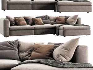poliform dune with chaise lounge 3D मॉडल