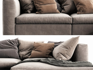 poliform dune with chaise lounge 3D मॉडल