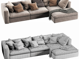 poliform dune with chaise lounge 3D मॉडल