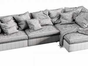 poliform dune with chaise lounge 3D मॉडल