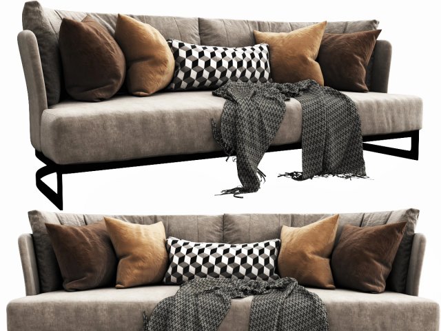 linteloo cervino 3 seater Model 3D .c4d .max .obj .3ds .fbx .stl .blend 