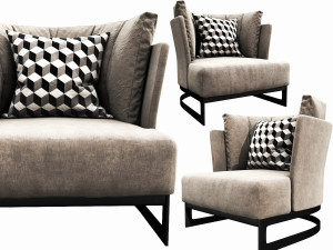 linteloo cervino armchair 3D Model