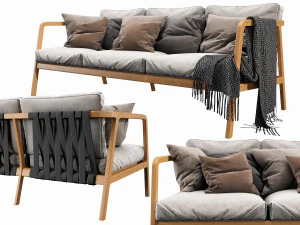 Seduta da esterno skyline flexx Modello 3D