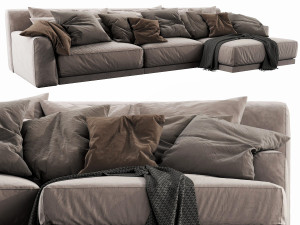 poliform paris seoul chaise lounge 3D Model