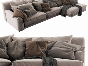 poliform paris seoul chaise lounge Model 3D