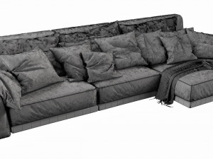 poliform paris seoul chaise lounge Model 3D