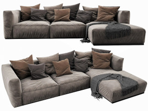 poliform shangai chaise lounge 3D Model
