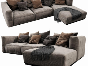 poliform shangai chaise lounge 3D Модель