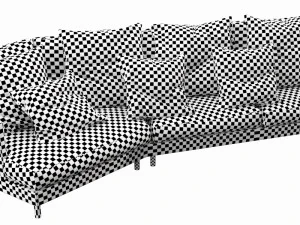 fabrili angle sofa 3D Model