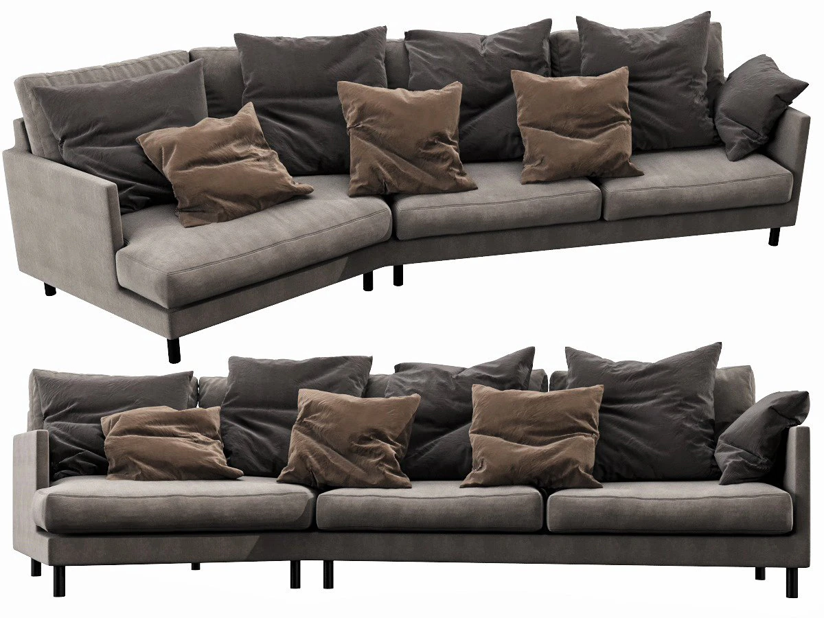 fabrili angle sofa 3D Model .c4d .max .obj .3ds .fbx .stl .blend 