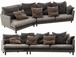 fabrili angle sofa 3D Model