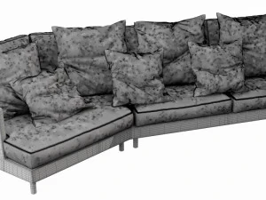 fabrili angle sofa 3D Model