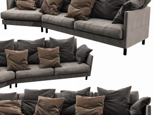 fabrili angle sofa 3D Model
