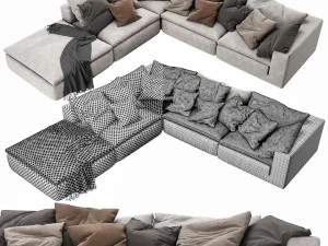 noblesouls realm sofa set 3D Model