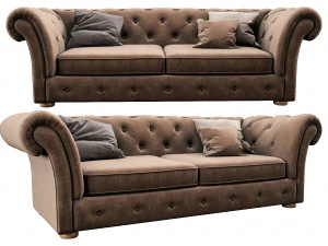 cranbrook chesterfield 3 lugares Modelo 3D
