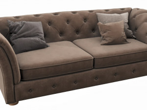 cranbrook chesterfield 3 seater 3D Model