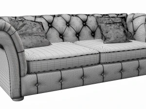 cranbrook chesterfield 3 seater 3D Model