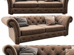 cranbrook chesterfield 3 seater 3D Model