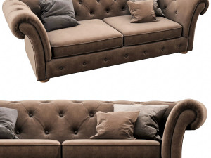 cranbrook chesterfield 3 seater 3D Model