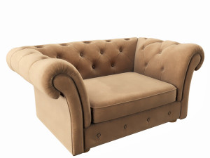 cranbrook chesterfield loveseat 3D Model