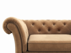 cranbrook chesterfield loveseat 3D Model