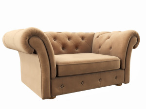 cranbrook chesterfield loveseat 3D Model