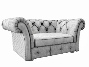 cranbrook chesterfield loveseat 3D Model
