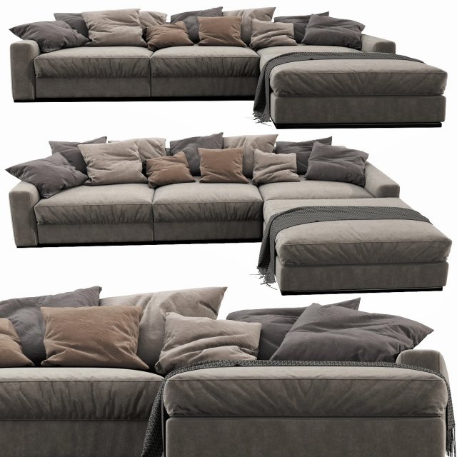 flexform beauty chaise lounge 3D Modell .c4d .max .obj .3ds .fbx .stl .blend