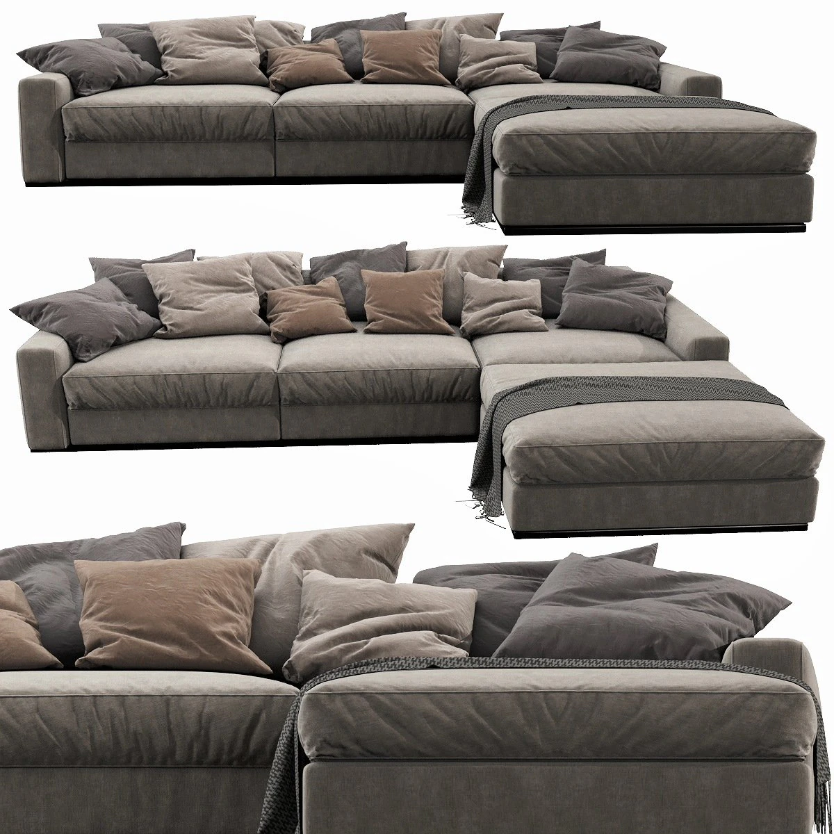 flexform beauty chaise lounge 3D Model .c4d .max .obj .3ds .fbx .stl .blend