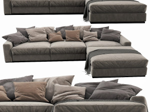 flexform beauty chaise lounge 3D Model