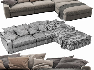 flexform beauty chaise lounge 3D Modell