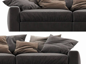 flexform beauty 2 seater 3D Model