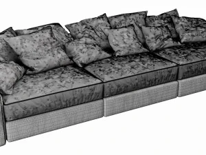 flexform beauty 3 seater 3D Model