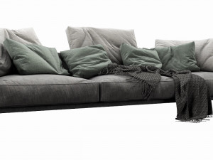 flexform romeo 3 seater 3D मॉडल